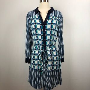 Anthropologie Maeve long sleeve button up dress